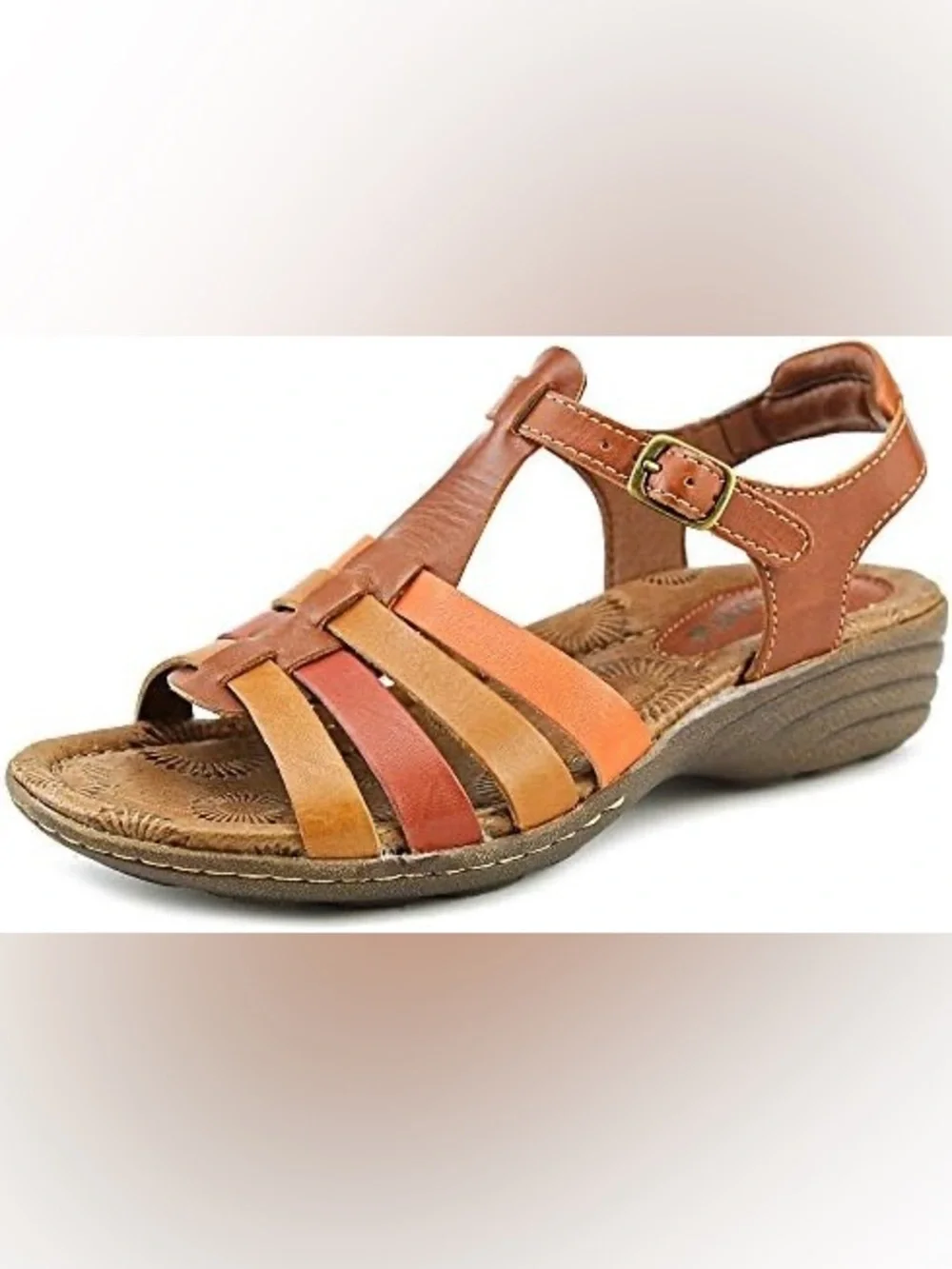 Montana Artisan Leather Comfort Sandals size 9 Brown T Strap Fisherman Style